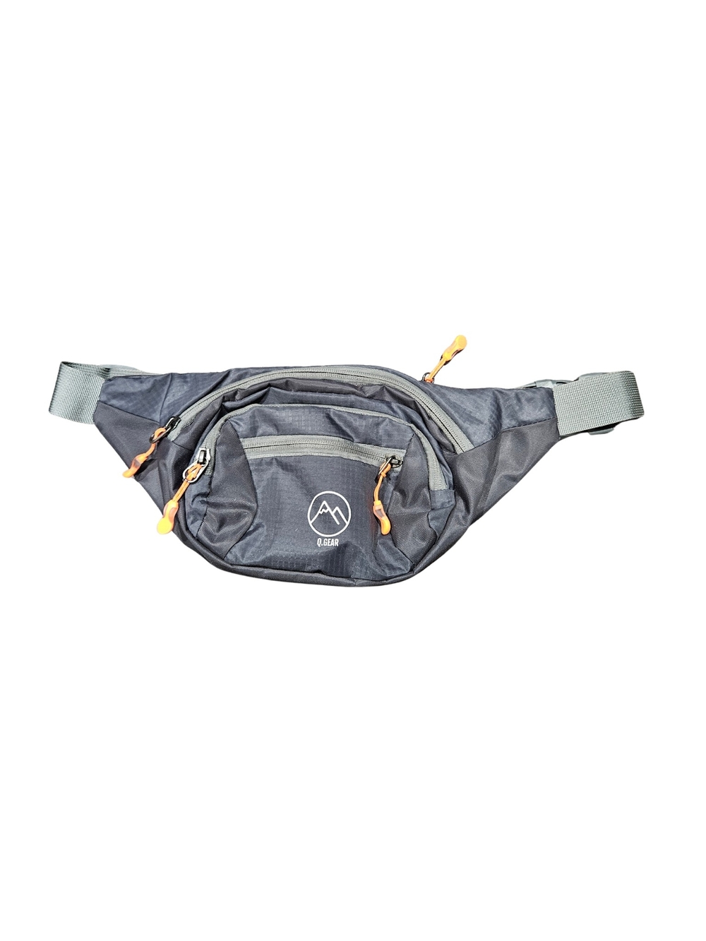 Gray Waist Pack Fanny Pack with Orange Accents